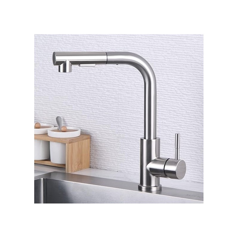 GRIFO COCINA ALTO RECTO C/TIRON