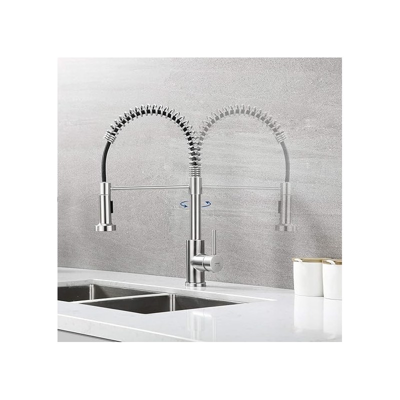 GRIFO COCINA GOURMET C/TIRON INOX304