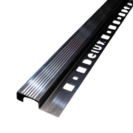 Perfil de piso escalon 2.50mt negro mate