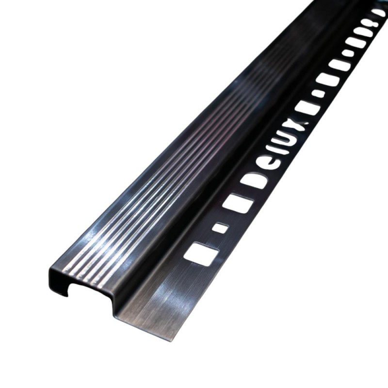 Perfil de piso escalon 2.50mt negro mate