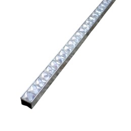 Perfil de aluminio con strass 2.44mt