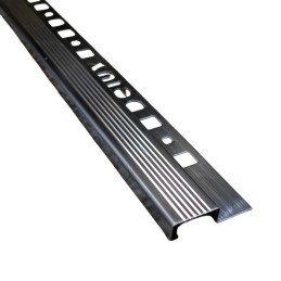 Perfil de piso escalon 2.50mt negro mate