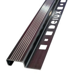 Perfil de piso escalon 2.50mt negro mate