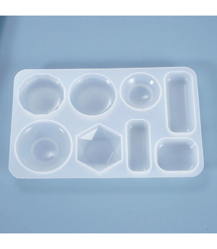 Molde de silicona mix 8 piedras 14.4x9cm