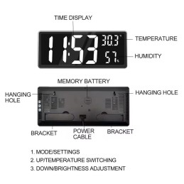 RELOJ ELECTRONICO DS-3808L 35x15CM