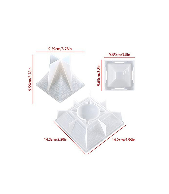 Molde de silicona piramide 3d 14.2x14.2cm