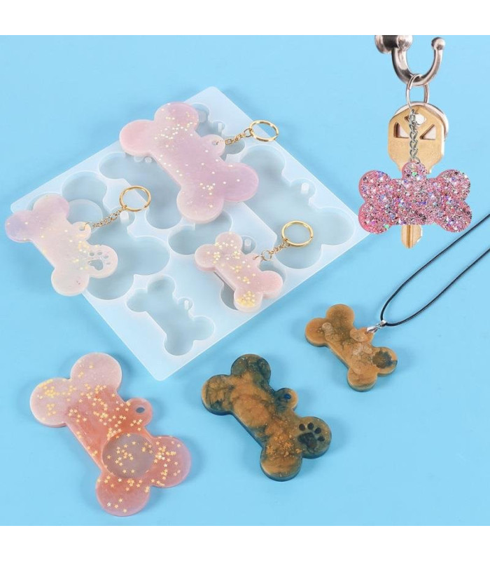 Molde de silicona 6 placas de huesos 20x21cm