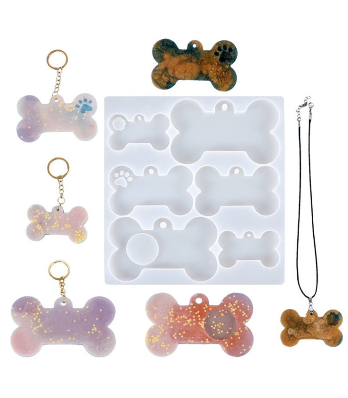 Molde de silicona 6 placas de huesos 20x21cm