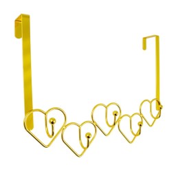 GANCHO CORAZON DORADO 5CABEZA