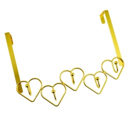 GANCHO CORAZON DORADO 5CABEZA