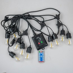 GUIRNALDA 5MT 10FOCOS CALIDO SOLAR CON CONTROL