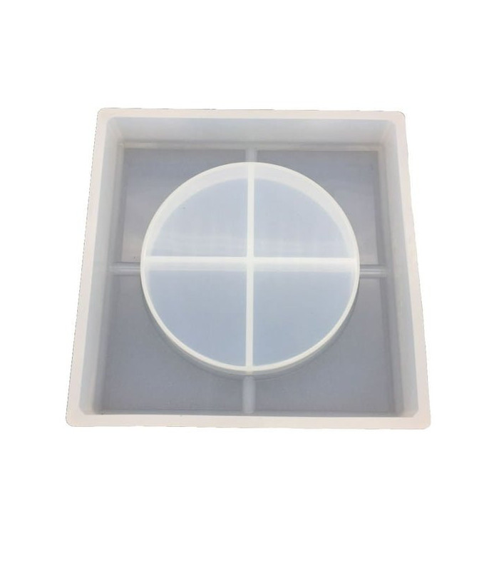 Molde de silicona cenicero cuadrado 15.5x2.8cm