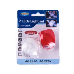 Luz led para bicicleta 2pc blanco/rojo