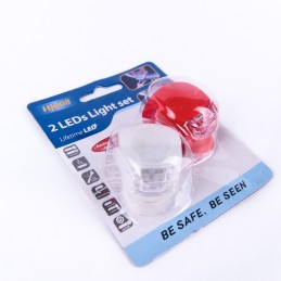 Luz led para bicicleta 2pc blanco/rojo
