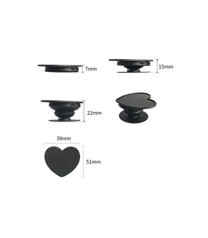 Soporte smartphone corazon negro