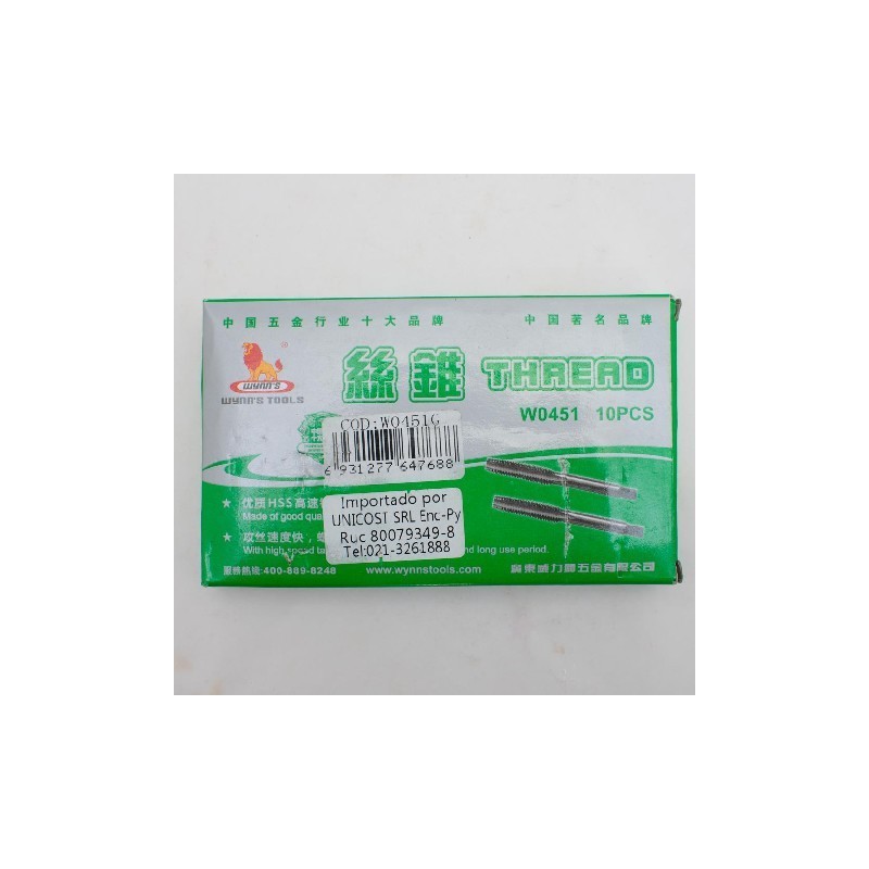 Tarraja macho m12 2pc WYNNS
