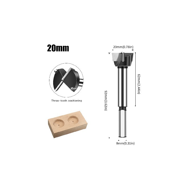 Mecha forstner tungsteno 20mm 1pc
