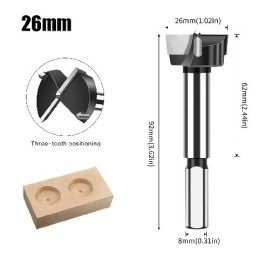 Mecha forstner tungsteno 26mm 1pc