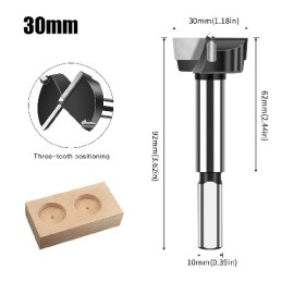 Mecha forstner tungsteno 30mm 1pc