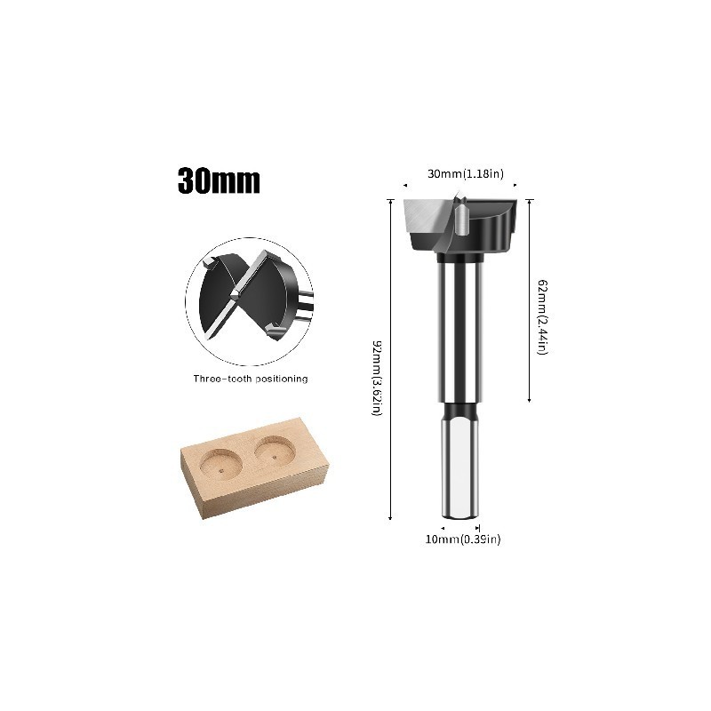 Mecha forstner tungsteno 30mm 1pc