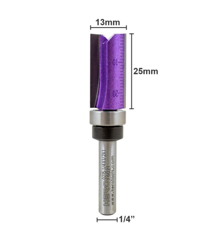 Fresa recto 1/4x1/2x1  HERO