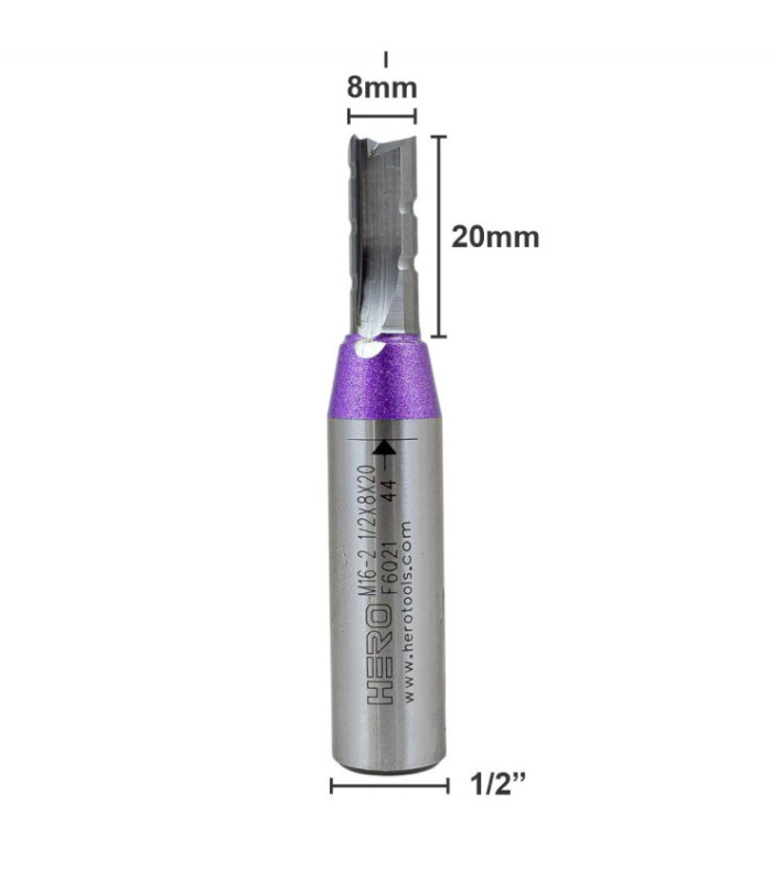 Fresa recto 1/2x8x20hx3t HERO