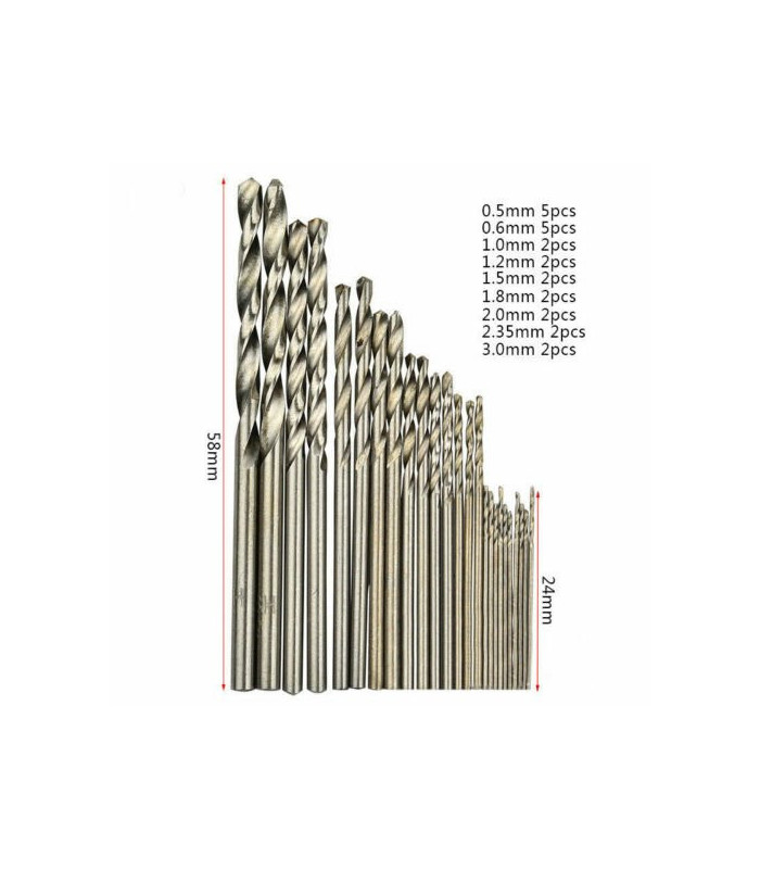Set de mechas 0.5-3mm 25pc