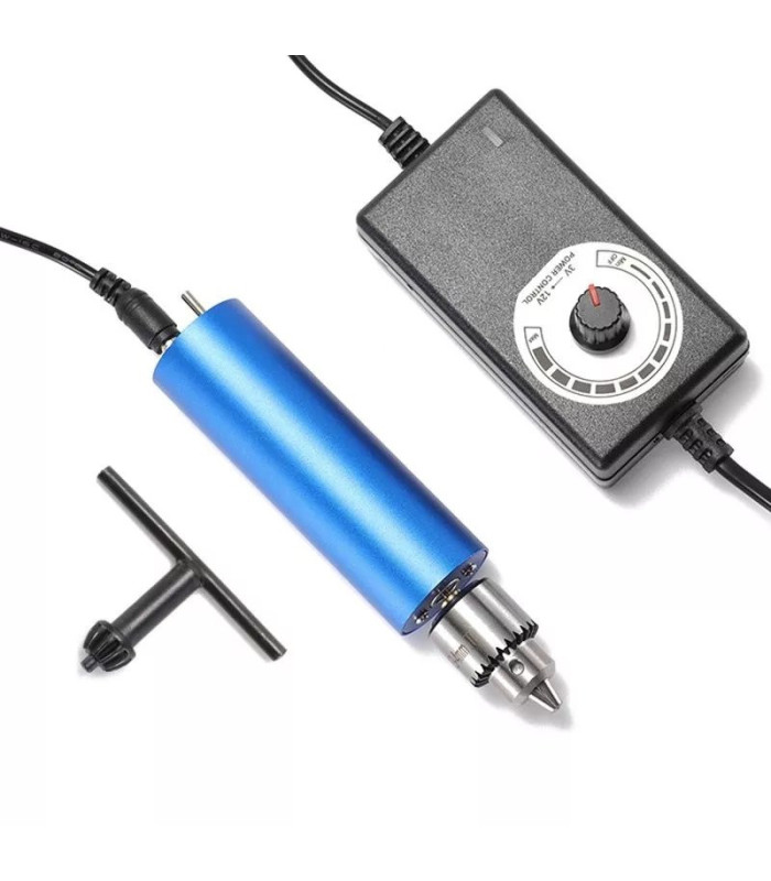 Mini torno con fuente 12v