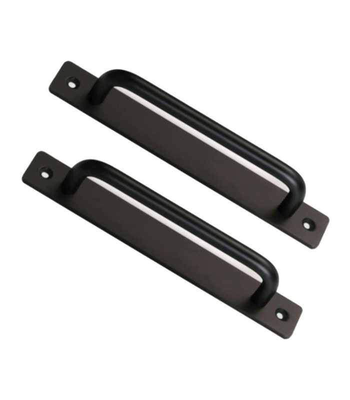 Manija con base plana negro 21x2.5cm 1pc