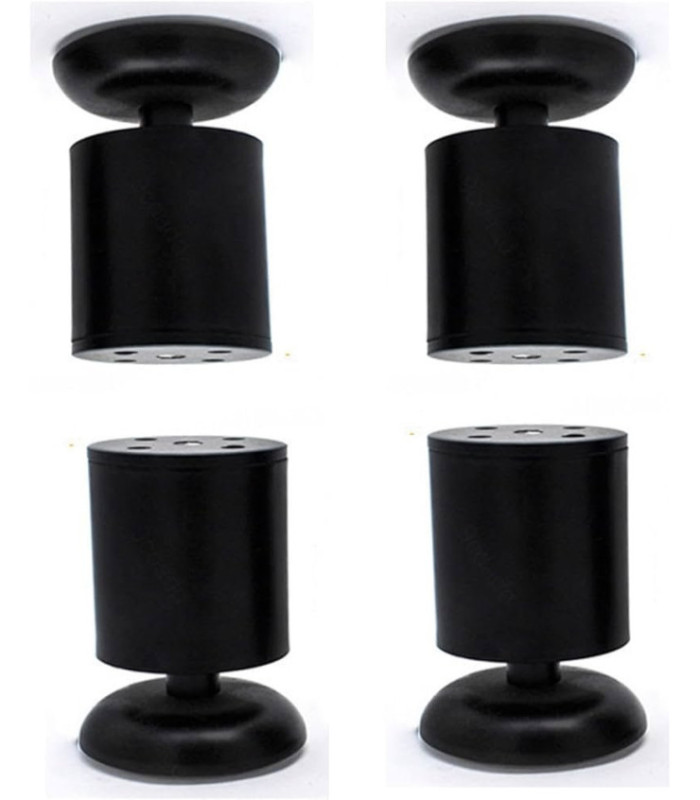 Patita para muebles negro 6x6cm 1pc